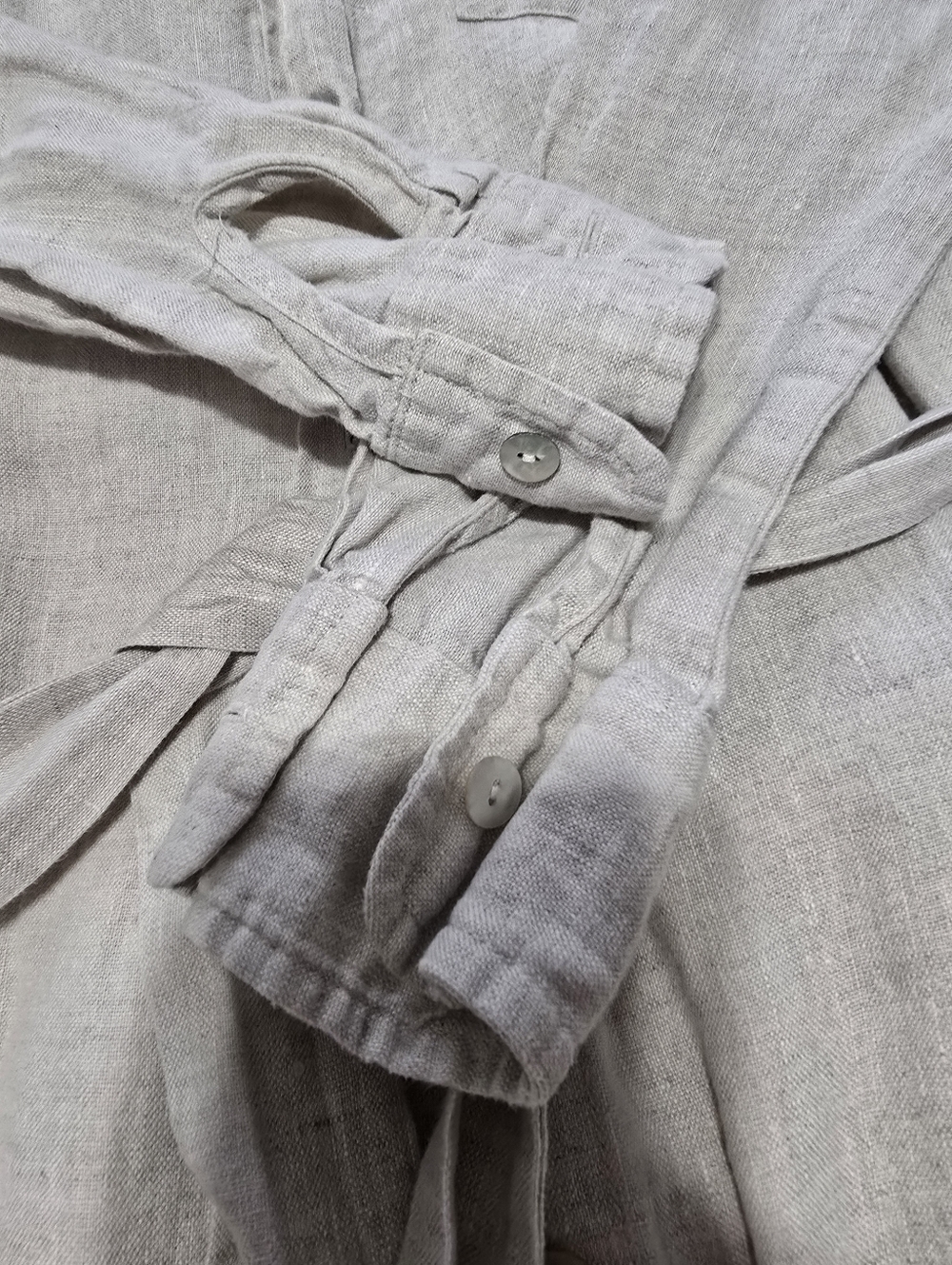 Fifteen Twenty Midi Length Shirtdress Long Sleeves Collar Linen Size S - Picture 7 of 13